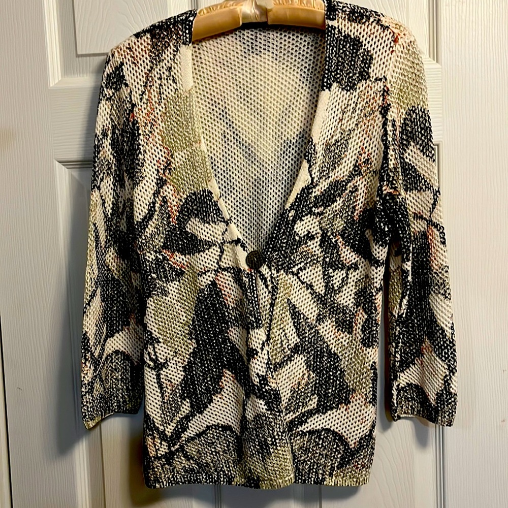 Nic+Zoe silk/cotton cardigan size PM